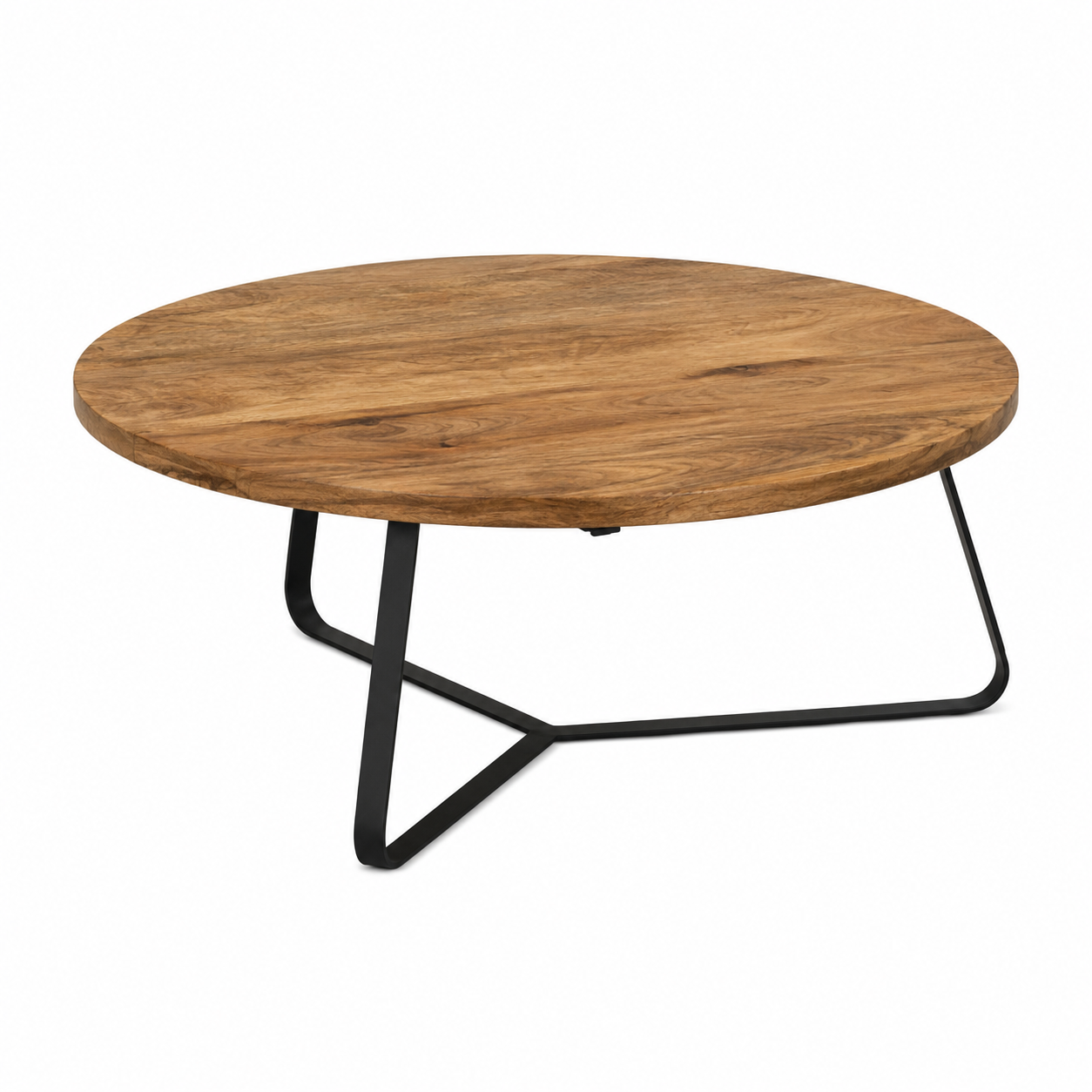 Round Coffee Table — Wire Base