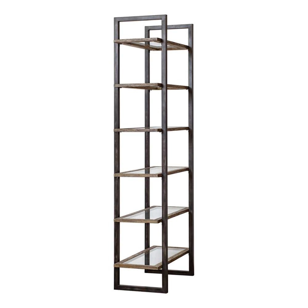 Tall Shelving Unit — Glass Shelves
